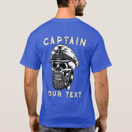 Camiseta Cachimbo de Fumar Caveira de Capitão do Mar Barbud