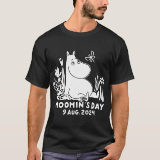 Camiseta Cachimbo e chapéu de Snufkin Moomin com flores