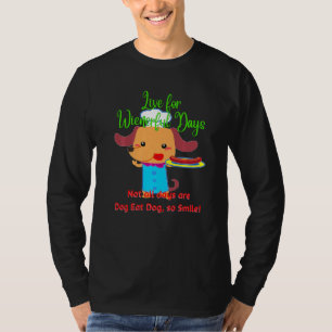Camiseta Cachinho Engraçado E Engraçado, Vivendo Por Wiener