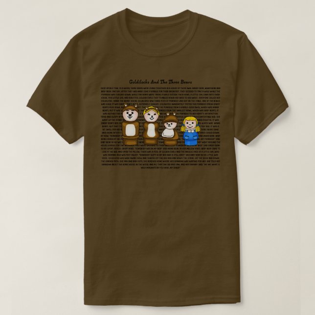 Camiseta Cachinhos Dourados e a História dos Três Ursos 1 (Frente do Design)