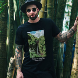 Camiseta Cachoeira Akaka Hawaii Paisagem Tropical