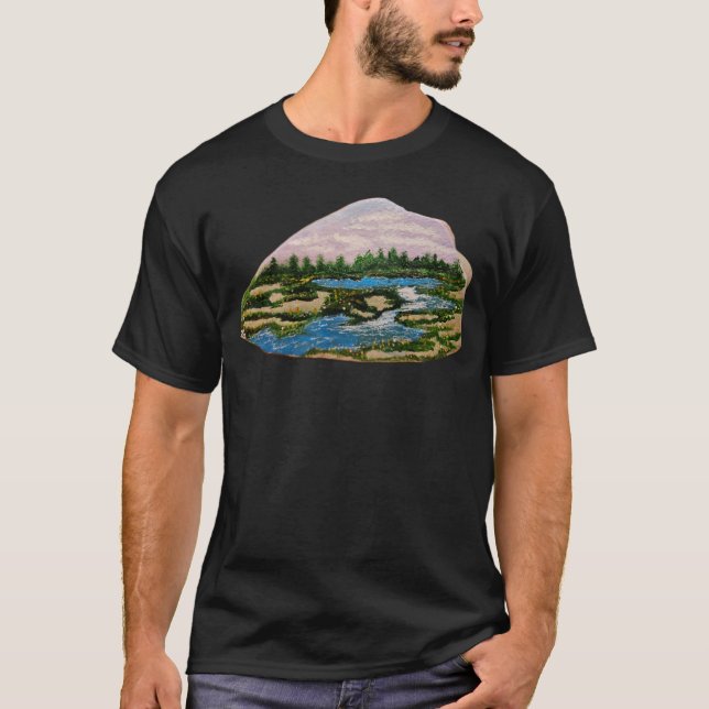 Camiseta cachoeira de rocha DG Paintings  (Frente)