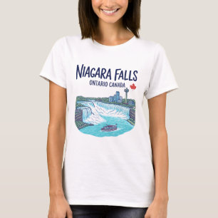 Camiseta Cachoeiras de Niágara Ontário Canadá Enchente Hori