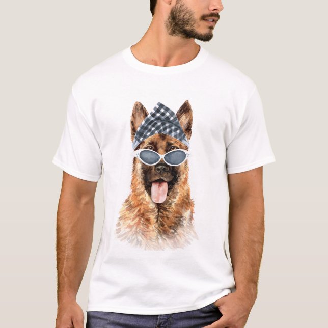 Camiseta Cachorra-d-água Cachorro País Alemão (Frente)