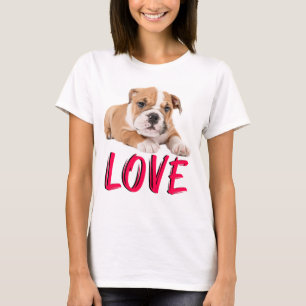 Camiseta Cachorrinhas de Bulldog Inglês Senhoras