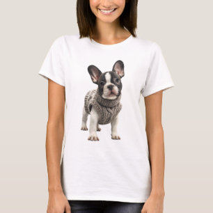 Camiseta Cachorrinho Adorável Bulldog Francês em um Ambient