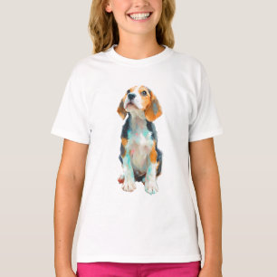 Camiseta Cachorrinho Beagle Artístico Impressionista Infant