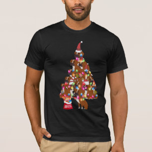 Camiseta Cachorrinho Boxer Fofo de Natal