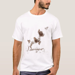 Camiseta Cachorrinho Brincalhão Perseguindo uma Borboleta –