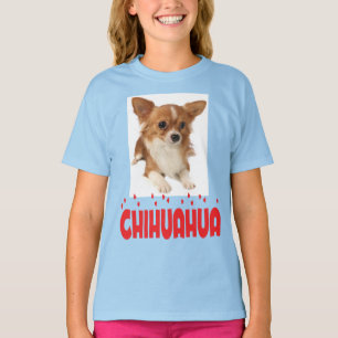 Camiseta Cachorrinho de Cabelo Longo Meninas Chihuahua