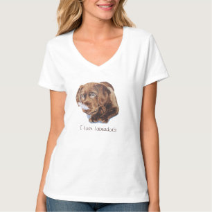 Camiseta cachorrinho de chocolate marrom labrador cachorro 