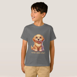 Camiseta Cachorrinho Feliz de Cachorro Dourado | Design de