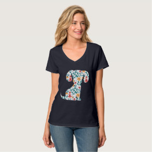 Camiseta Cachorrinho Floral