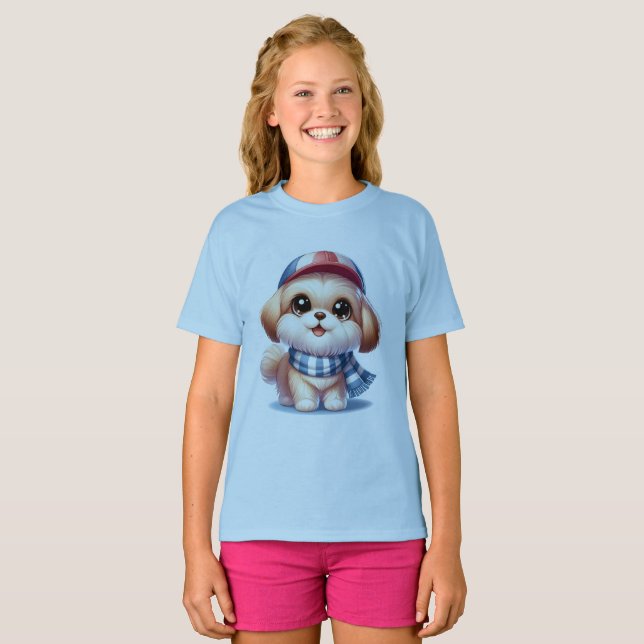 Camiseta cachorrinho fofo (Frente Completa)