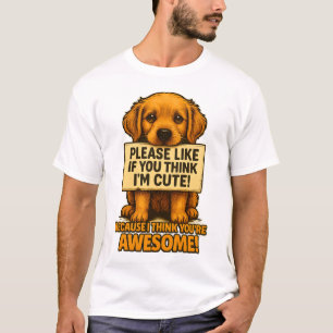 Camiseta Cachorrinho Fofo, Citação de Amante de Cachorro En