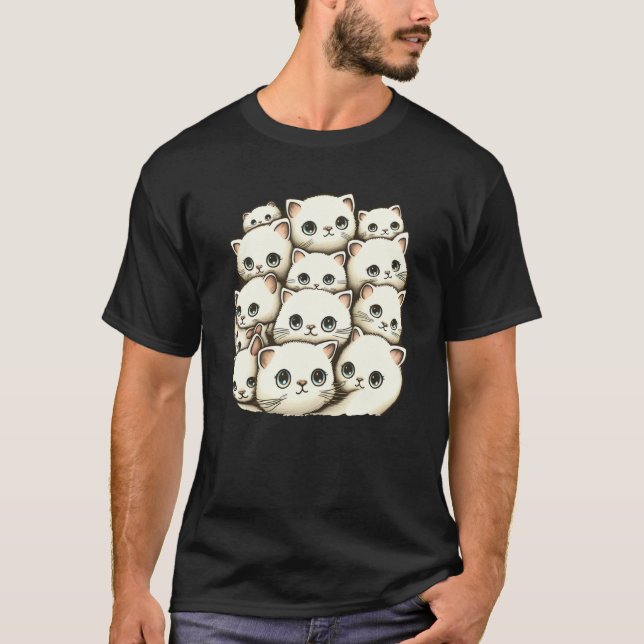 Camiseta Cachorrinhos e Gatos Fofos (Frente)