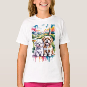 Camiseta Cachorrinhos Fofos e Felpudos no Parque da Cidade