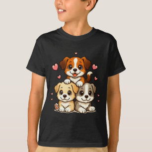 Camiseta Cachorrinhos fofos kawaii neko presente engraçado