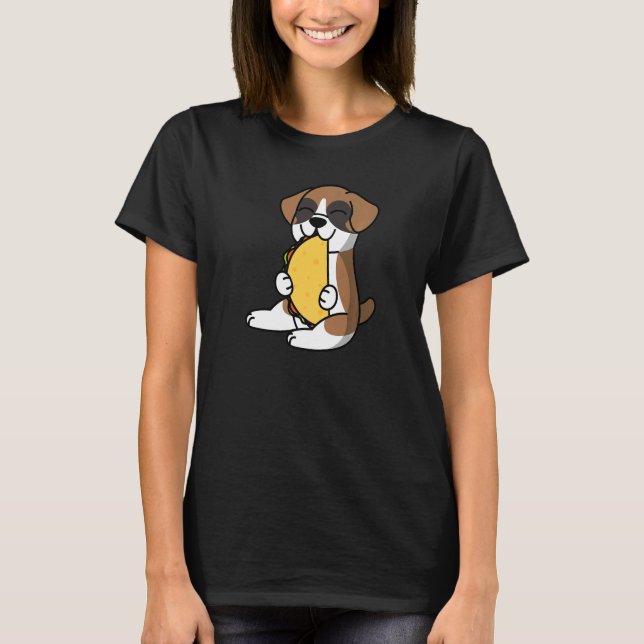 Camiseta Cachorro A Comer Um Cachorro De Taco (Frente)