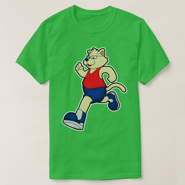 Camiseta Cachorro a Correr com Óculos (Frente do Design)