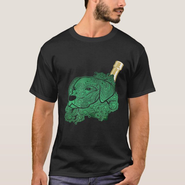 Camiseta Cachorro Abata Garrafa De Vinho Animais Vinhos (Frente)