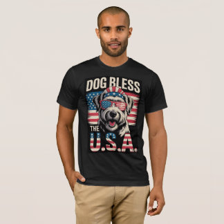 Camiseta Cachorro Abençoe os EUA