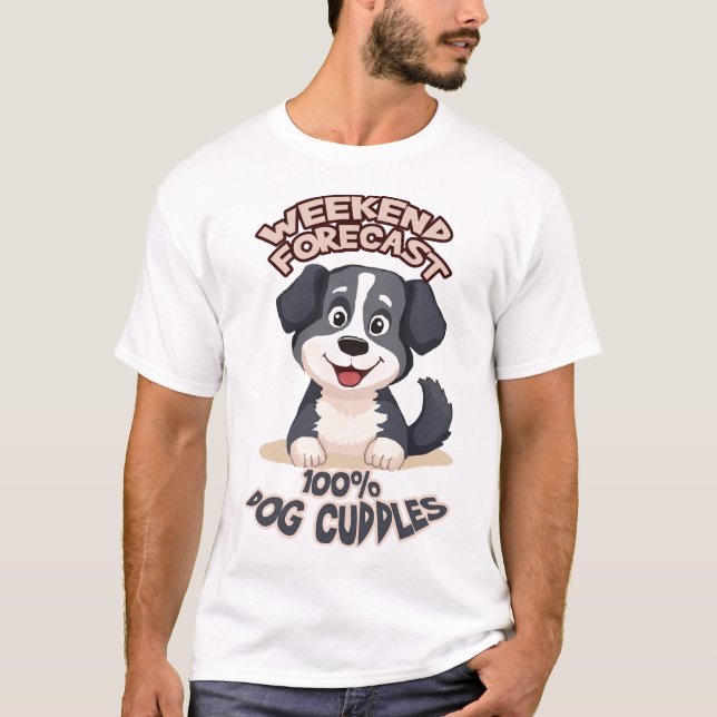 Camiseta Cachorro abraça engraçado (Frente)