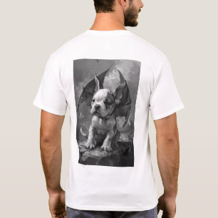 Camiseta Cachorro Adorável com Dragão Wings Fantasy Art Shi