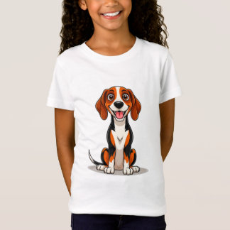 Camiseta Cachorro Adorável Coonhound Inglês Americano