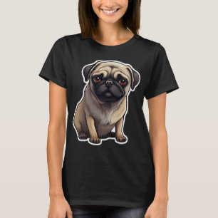 Camiseta Cachorro Adorável Mops