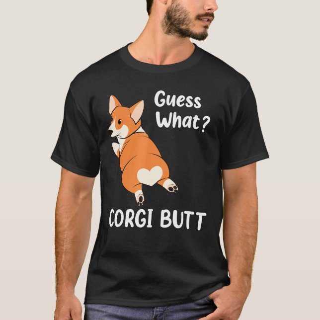 Camiseta Cachorro Adorável Que Bumbum De Corgi (Frente)