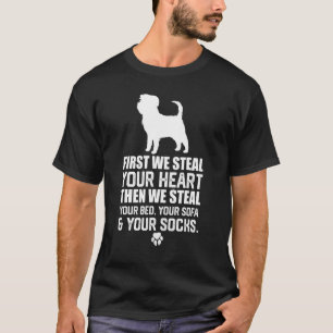 Camiseta Cachorro Affenpinscher Rouba Seu Coração Rouba Sua