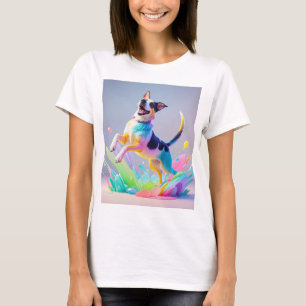Camiseta Cachorro alegre e alegre e divertido, salgado
