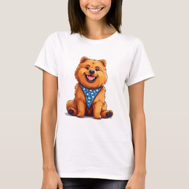 Camiseta Cachorro alegre e fofinho (Frente)