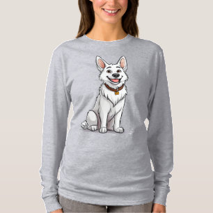 Camiseta Cachorro alegre em estilo desenho animado