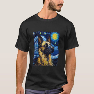 Camiseta Cachorro Alemão Starry Night Dog Cachorro Cachorro