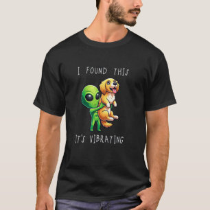 Camiseta Cachorro Alien Golden Retriever Engraçado Eu Encon