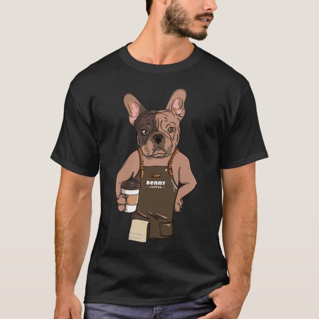 Camiseta Cachorro amante de café (Frente)