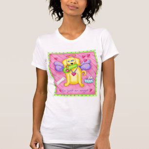 Camiseta Cachorro Amarelo do Ouro Angel com Calçado