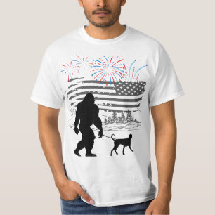 Camiseta Cachorro ambulante de pezinhos 4 de julho.