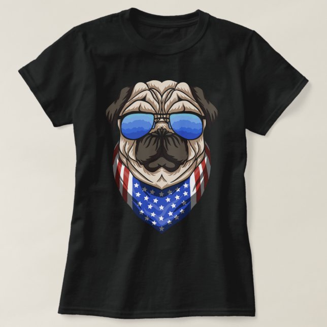 Camiseta Cachorro Americano com Patrimônio Legal Bandana (Frente do Design)