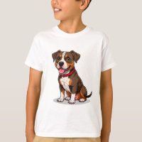 Cachorro Americano Pit Bull Fofo Desenho Animado