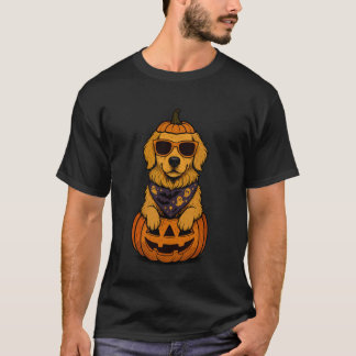 Camiseta Cachorro Amor de Halloween de Abóbora Retriever Do