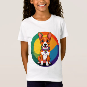 Camiseta Cachorro Animado Fofo com Coleira