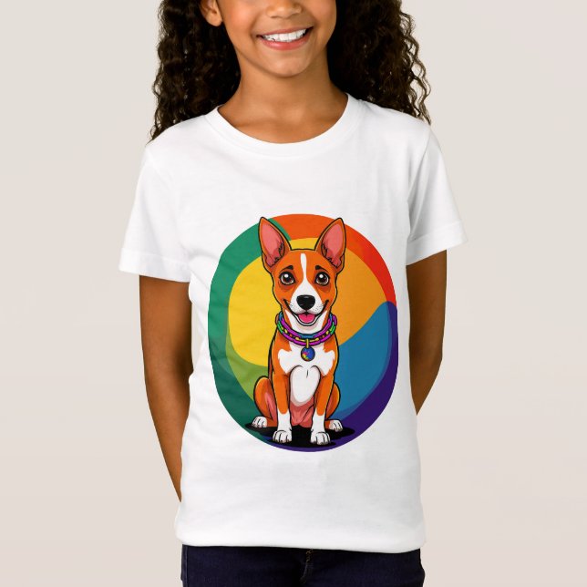 Camiseta Cachorro Animado Fofo com Coleira (Frente)