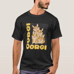 Camiseta cachorro animal de estimação pata corgis