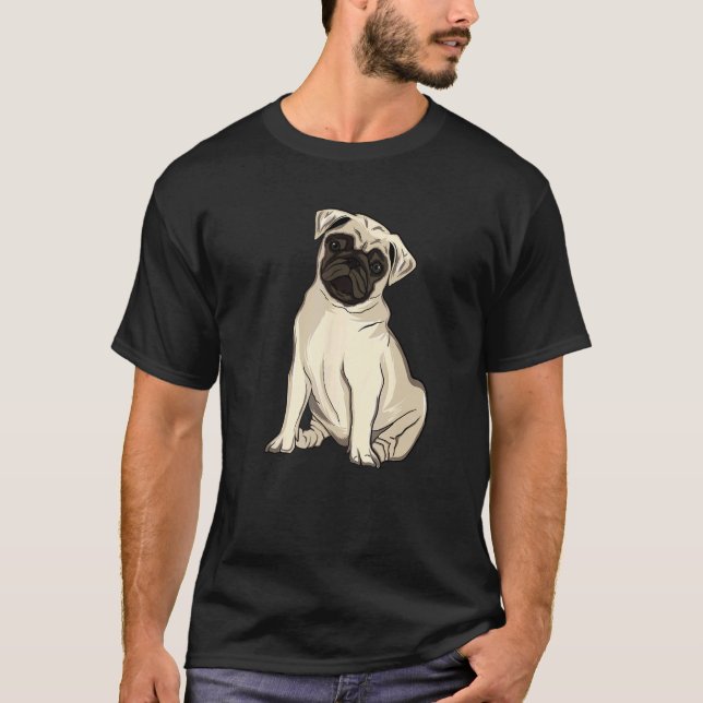 Camiseta Cachorro Animal Pug Fofo (Frente)