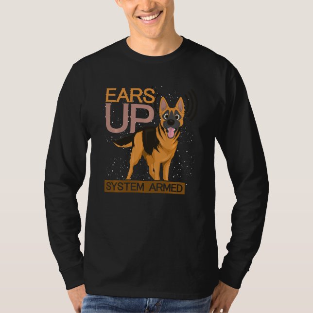 Camiseta Cachorro Animal Sobe German shepherd Arrancado (Frente)