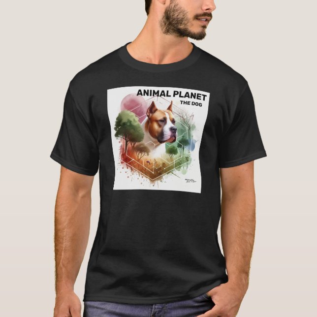 Camiseta Cachorro ao ar livre na impressora natural - Arte  (Frente)