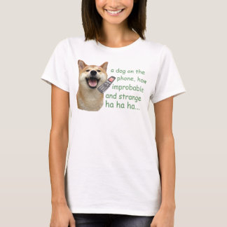 Camiseta Cachorro ao Telefone